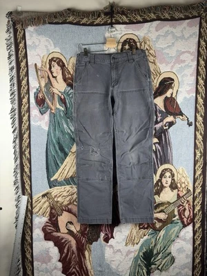 Carhartt Double Knee Pants Mens 30 Fits 30x28 Gray Distressed Grunge Streetwear - Image 1 of 4