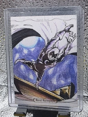 2014 Marvel Masterpieces Joe Jusko Moon Knight Sketch Card 1/1 Ken Racho - Image 1 of 2