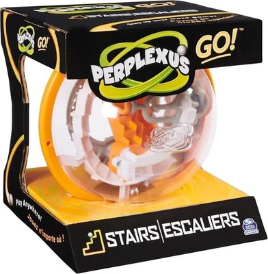 Perplexus Go! Stairs 3D Labyrinth Fidget Maze | Compact Travel Size - Orange - Image 1 of 4