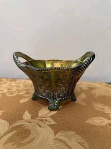 Schöner aquamarin opalisierender Northwood Karneval Glas Scheffel Korb tolle Farbe!! - Bild 1 von 7