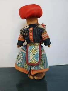 Handmade Wood Doll Cloth Oufit With Papoose - Picture 1 of 7