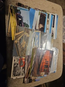 Lot Of 82 Vintage Postcards Trains Streetcars Trolleys Railroad Transportation 8 - Picture 1 of 24