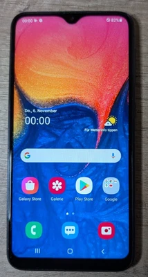 Samsung Galaxy A10 schwarz 2GB 32GB 6.2" 13MP Dual-Sim Android Smartphone - Bild 1 von 2