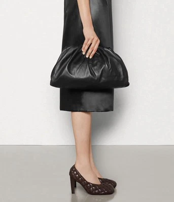 BOTTEGA VENETA 3665$ The Pouch Large Clutch Bag - Black Buttersoft Calf Leather - Image 1 of 4