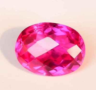 14.30 CT Natürlich Rot Pink Rubellit Turmalin Certified Oval Checker Edelstein - Bild 1 von 4