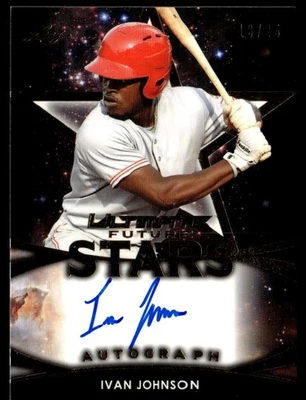 2019 Leaf Ultimate Future Stars Autographs Ivan Johnson Rookie Auto minors - Image 1 of 2