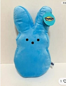 PEEPS Marshmallow Scented Plush Bunny Easter Gift Soft Blue Fluffy 10” New - Picture 1 of 2
