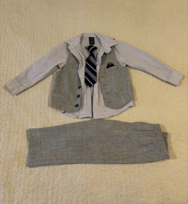 Conjunto de traje formal Dockers niño pequeño, 3T gris/azul Foto 1 de 4