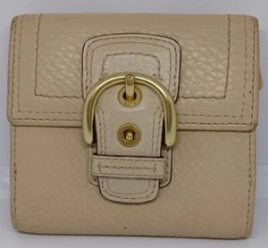 Coach leather Soho bifold wallet cream used vintage - Picture 1 of 11