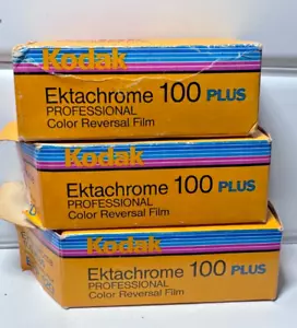 Lot of 3 Kodak Ektachrome Professional 100 Plus Color Reversal 3 Rolls Expired - Picture 1 of 2