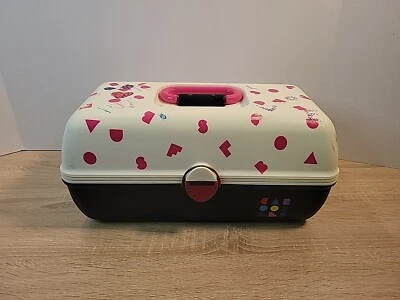 Portamaquillaje Caboodles Vintage Años 90 3 Niveles Por Plano Blanco/Negro Hecho en EE. UU. Foto 1 de 4