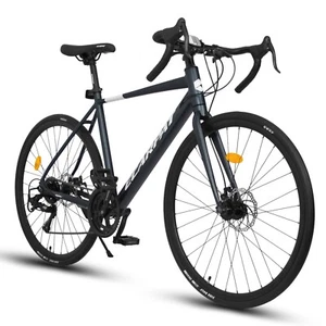 700C Road Bike, 16-Speed Outdoor Bike Disc Brakes, Light Weight Aluminum Frame - Picture 1 of 8