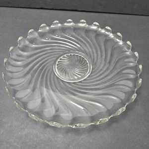 Fostoria Glass Colony Swirl Tray Platter 12.5" Clear Heavy - Picture 1 of 7
