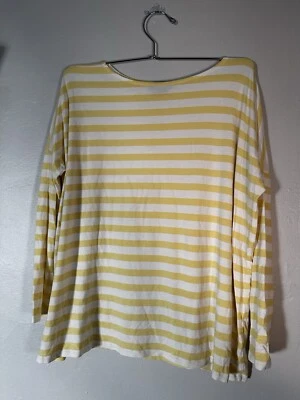 Hatch Maternity Long Sleeve Knit Top Yellow Stripe size 2 - Image 1 of 4