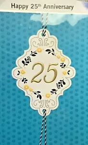 25TH ANNIVERSARY Cards for FRIENDS Silver ANNIVERSARY, 9 choices Hallmark 20B - Picture 1 of 25