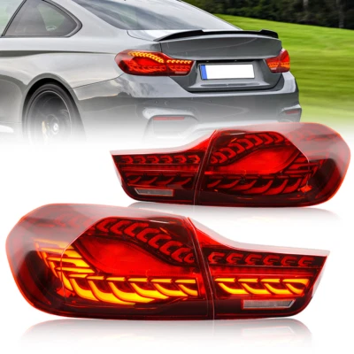 For BMW M4 F32 F33 F36 F82/83 2014-2020 LED Tail Lights Start UP Animation/ Red - Image 1 of 4