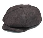 New Newsboy Flat Gatsby Cap Hat Size M Peaky Blinder Winter Fedora Fiddler Greek