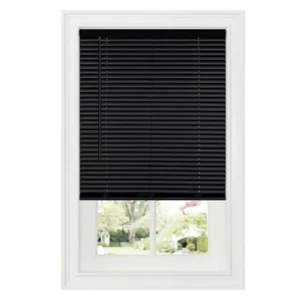 GII Deluxe Sundown Black Cordless Room Darkening Vinyl Mini Blind with 1 In. Sla - Picture 1 of 9