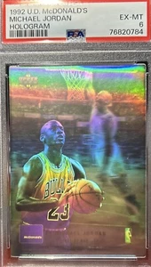 1992 Upper Deck UD McDonald’s Michael Jordan 🏀 Hologram Chicago Bulls PSA 6 - Picture 1 of 3