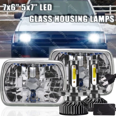 Faros LED 7x6" 5x7" pulgadas alto/bajo sellados para Mazda B2000 B2200 B2600 RX7 GLC Foto 1 de 4