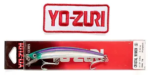 Yo-Zuri Crystal Minnow esca affondante originale Yo-Zuri 90 mm F9-C60 + toppa ferro - Foto 1 di 5