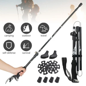 Nordic Walking Stöcke Wanderstöcke Teleskop Antischock Stock 110-130cm Faltbar - Bild 1 von 20