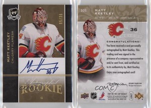 2007-08 Upper Deck The Cup Gold /36 Matt Keetley #101 Rookie Auto RC