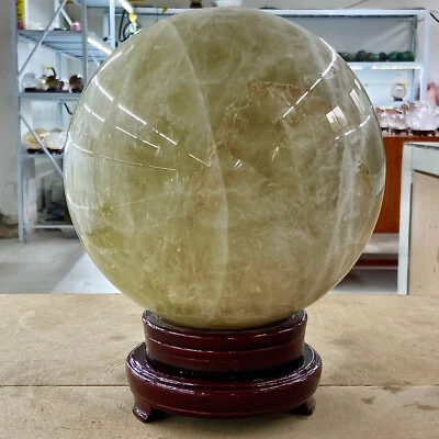 28.02LB Natural Yellow crystal ball Quartz Citrine sphere Mineral Meditation - Image 1 of 4