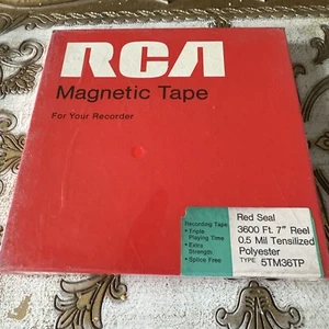New & Sealed Vintage RCA Magnetic Tape 3600 Ft. - 7" Reel 0.5 Tensile 5TM36TP - Picture 1 of 3