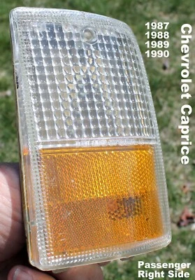 OEM 1987 1988 1989 1990 CHEVROLET CAPRICE LUZ DELANTERA DERECHA SEÑAL/MARCADOR Foto 1 de 4