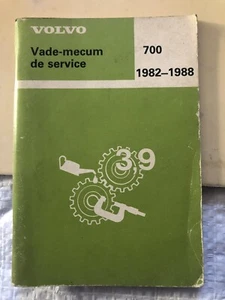 Seltener Sammler Vade-Mecum Service Volvo 700 1982-1988 58 Seiten 9x13cm - Bild 1 von 12