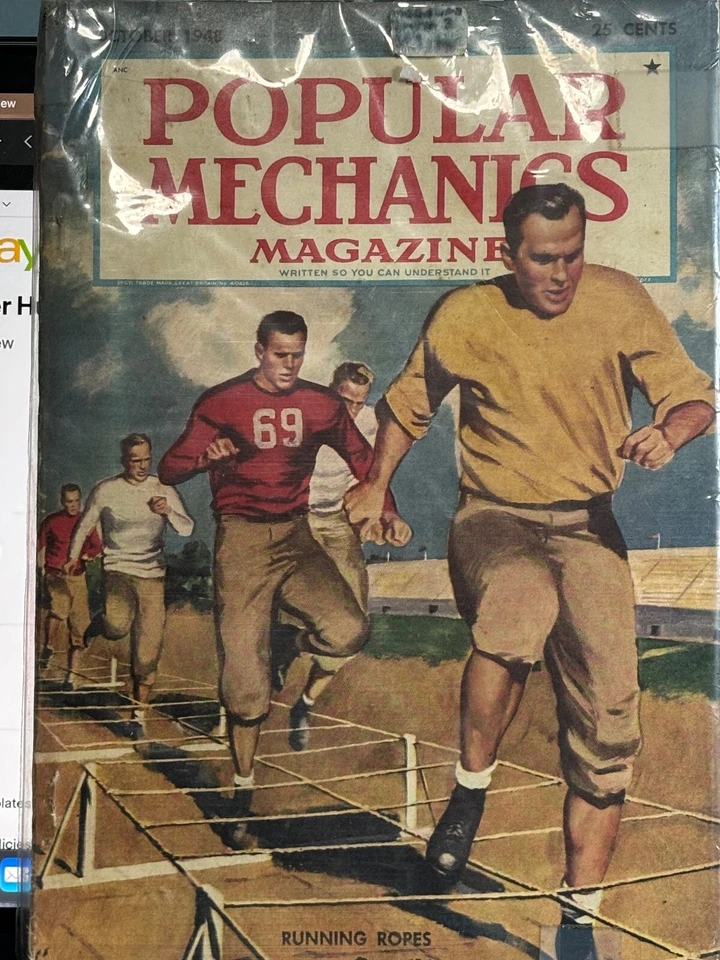 Vintage Popular Mechanics Magazine - October 1948 - How to Watch Football - Image 1 of 2