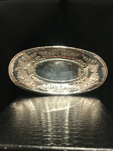 Piattino ovale lavorato in silver plated-Gioielleria Ottaviani Roma dal 1894 - Bild 1 von 4