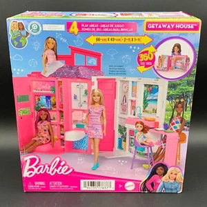 Barbie Getaway House Playset With 4 Play Areas Accessories 360° Play Box Damage - Picture 1 of 8