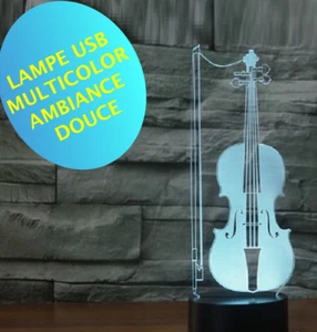 LAMPE VIOLON - ambiance - chevet enfant - 3 piles AAA/ USB - PROMO 2025 - Bild 1 von 12