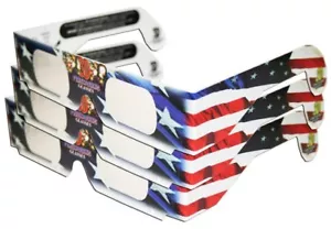 FIREWORKS - 3 PAAR Beugungsbrille - siehe Regenbogen - gefaltet - patriotischer Stil - Bild 1 von 3