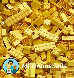 100 Yellow LEGO Basic Bricks 2x2 2x3 2x4 - Random Basic Bulk Lot Big - Picture 1 of 4