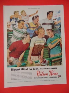 1949 WILSON WEAR ~SKIPPER-T-SHIRTS art print ad - Picture 1 of 1