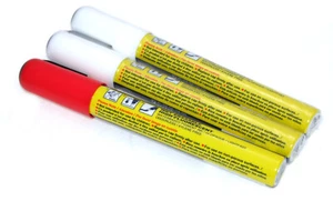 Marcador de tiza 5 mm 2 x blanco 1 x lápiz de tiza rojo tiza líquida marcador de ventana - Imagen 1 de 1