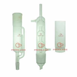 Lab Glass Soxhlet Extraction Apparatus Set 55/50 with Extraction Thimble - Picture 1 of 1