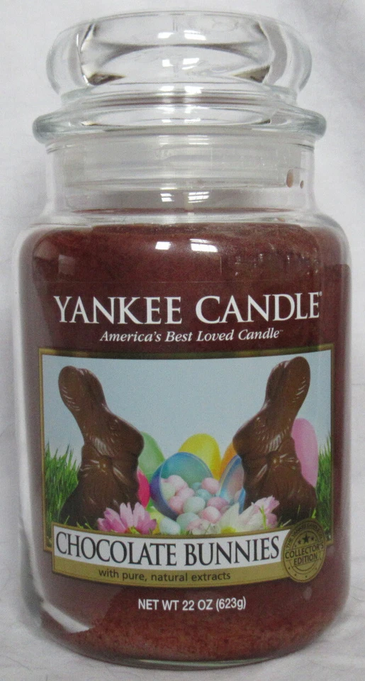 Yankee Candle Large Jar Candle 110-150 hrs 22 oz CHOCOLATE BUNNIES collectors ed - Image 1 of 4