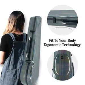 Blue Viola Case Carbon Fiber For 15 to 16.5inch Hard Case Buckle Lightweight - Picture 1 of 16