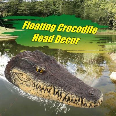 Artificial Crocodile Alligator Head Foam Floating Decoy Pool Pond Halloween - image 1 of 4