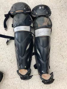 JESUS MONTERO 63 Under Armour GAME USED & Signed Pro-style Catcher Leg Guards - Picture 1 of 10