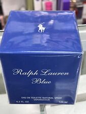 RALPH LAUREN BLUE Perfume 4.2oz/125ml EDT Spray For Women Rare - NEW & SEALED