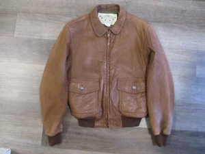 Banana Republic True Vintage Marrón Cuero Suave Vuelo Cuero Bombardero Chaqueta 38 - Imagen 1 de 12