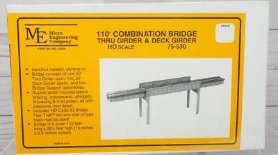 Micro Engineering 75-530, 110' Combination Bridge, Thru & Deck Girder, HO Scale - Image 1 of 3