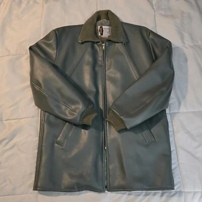 Chaqueta de cuero vintage de los años 50-60 J.C Penney’s ropa exterior deportiva talla 40 rara Foto 1 de 4
