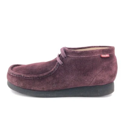 Botas Chukka Clarks Stinson Hi Desert Para Hombre Talla 11M Cuero Gamuza Rojo Borgoña Foto 1 de 4