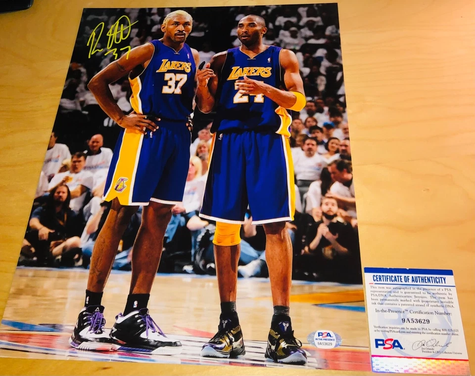 Foto firmada por Ron Artest Metta World Peace Los Angeles Lakers 11x14 PSA Kobe Foto 1 de 1